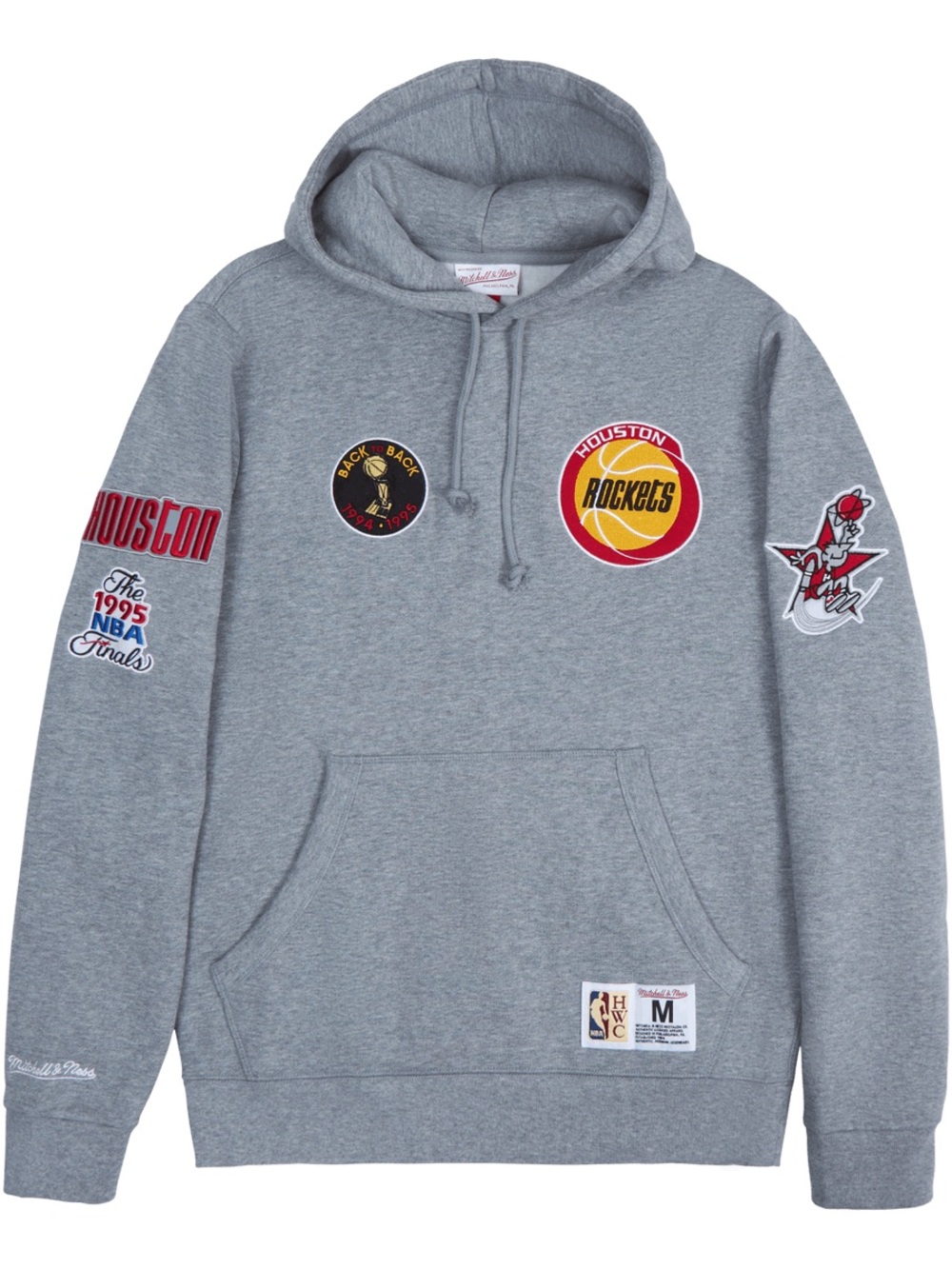 Mitchell & Ness Houston Rockets Hoodie 1994 1995 Back to Back NWT M HWC